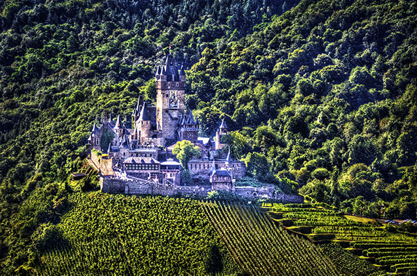 Cochem and Reichsburg Castle, Cochem, Germany